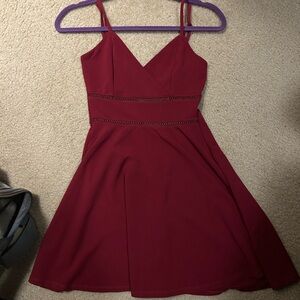 Burgundy Mini Dress